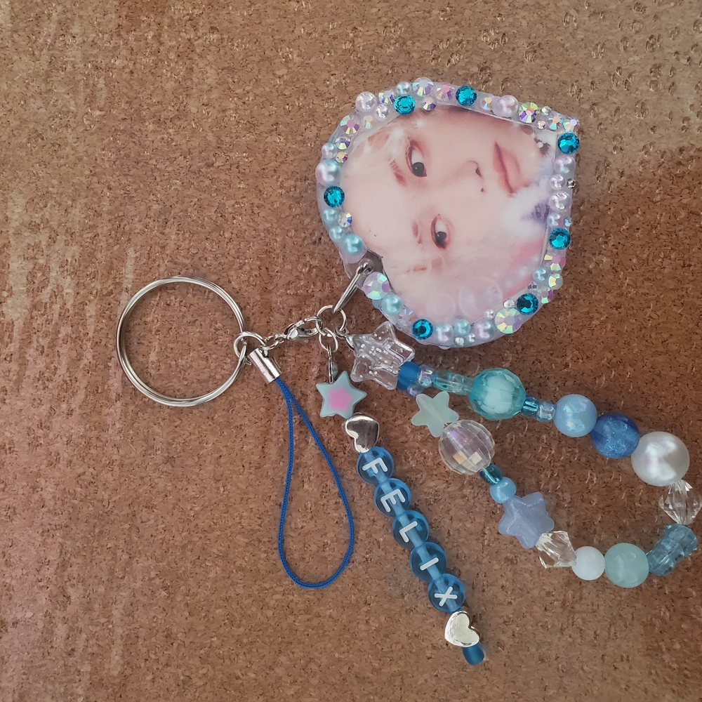 Blue and White Beaded Jewelry Accessory